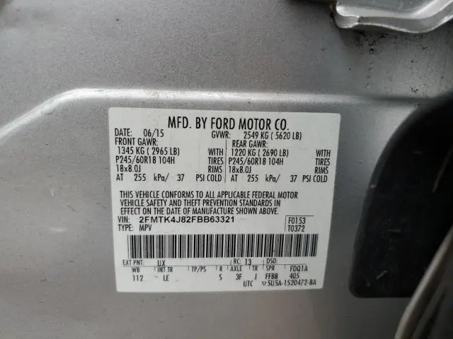2015 FORD EDGE SEL  