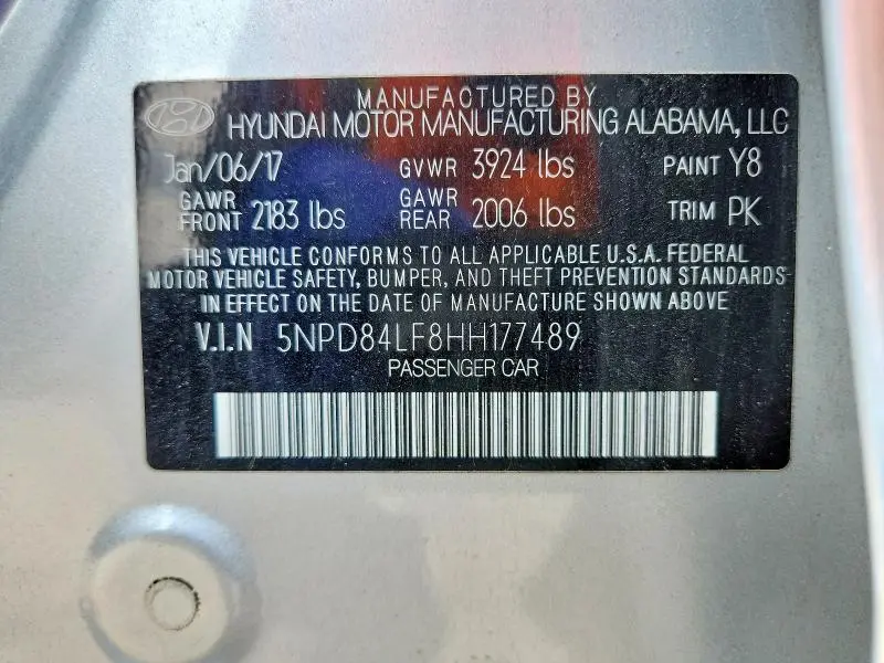 2017 HYUNDAI ELANTRA SE  