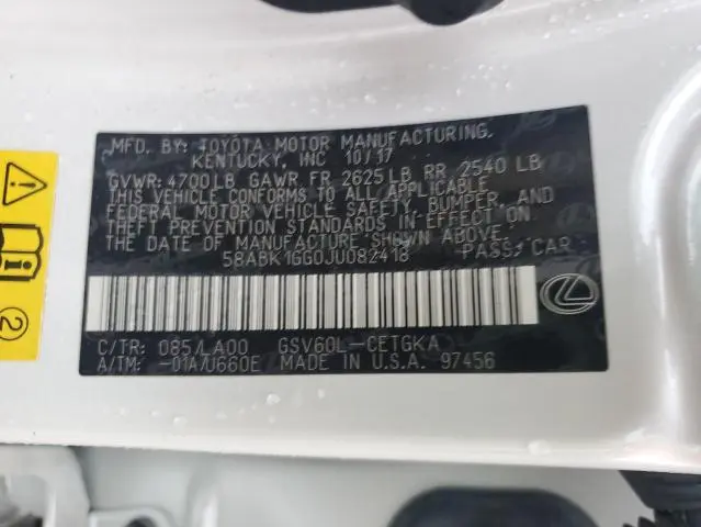 2018 LEXUS ES 350  