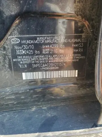 2011 HYUNDAI SONATA SE  