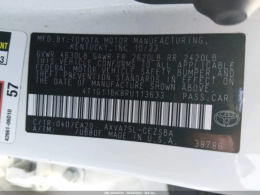 2024 TOYOTA CAMRY SE