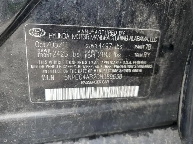 2012 HYUNDAI SONATA SE  