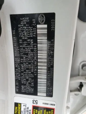 2021 TOYOTA CAMRY TRD  