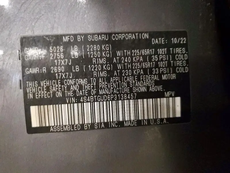 2023 SUBARU OUTBACK WILDERNESS  