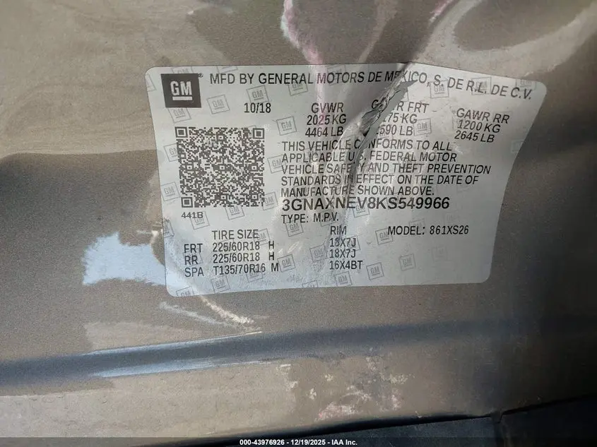 2019 CHEVROLET EQUINOX PREMIER