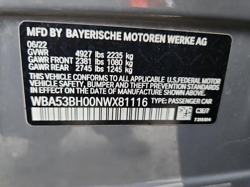 2022 BMW 530 I  