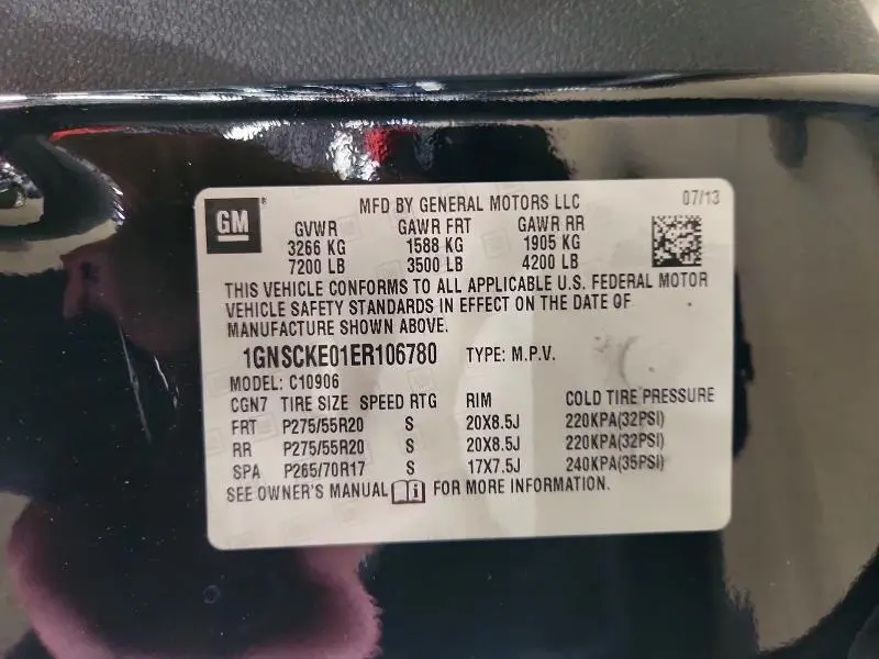 2014 CHEVROLET SUBURBAN C1500 LTZ  