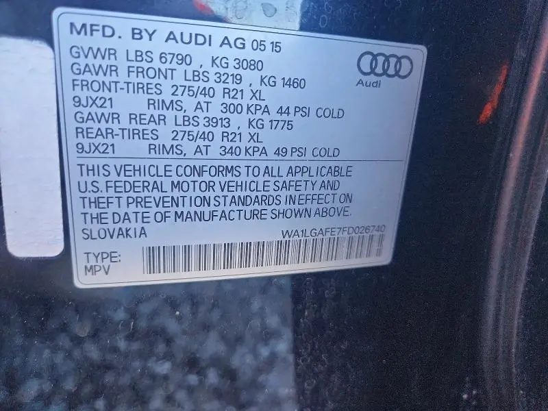 2015 AUDI Q7 PREMIUM PLUS  