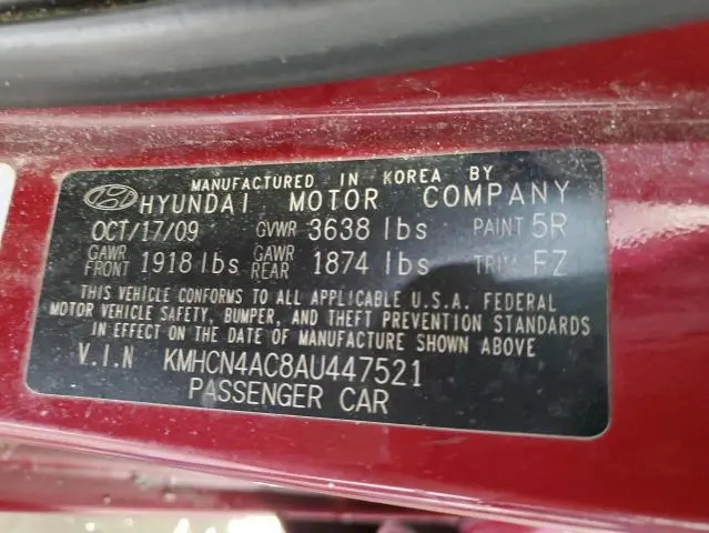 2010 HYUNDAI ACCENT GLS  