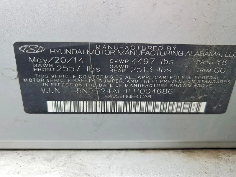 2015 HYUNDAI SONATA SE  