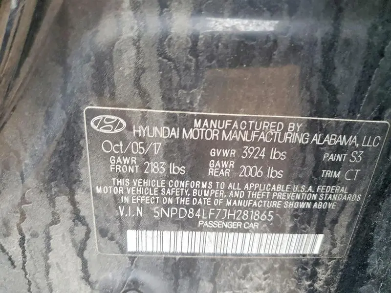 2018 HYUNDAI ELANTRA SEL  