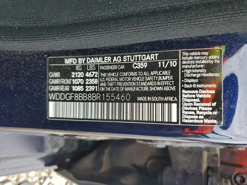 2011 MERCEDES-BENZ C 300 4MATIC  