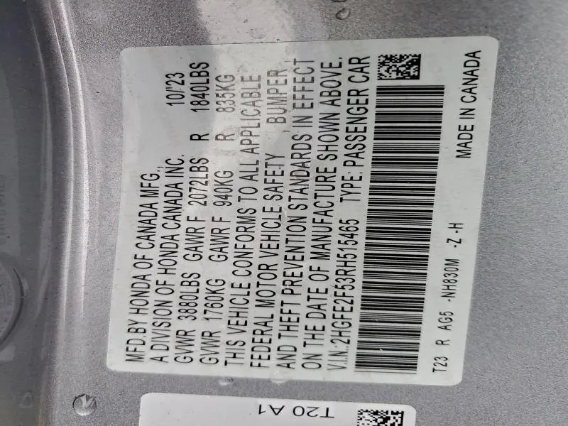 2024 HONDA CIVIC SPORT  