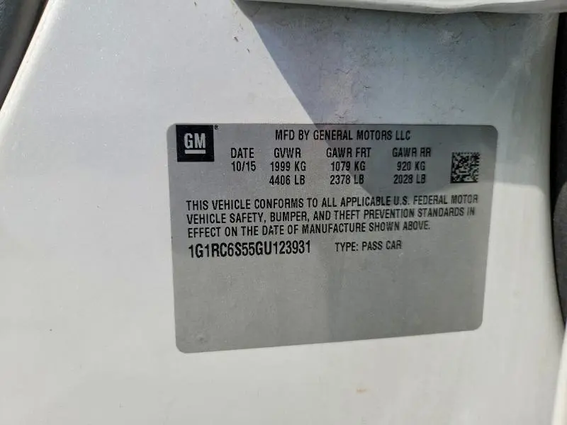 2016 CHEVROLET VOLT LT  