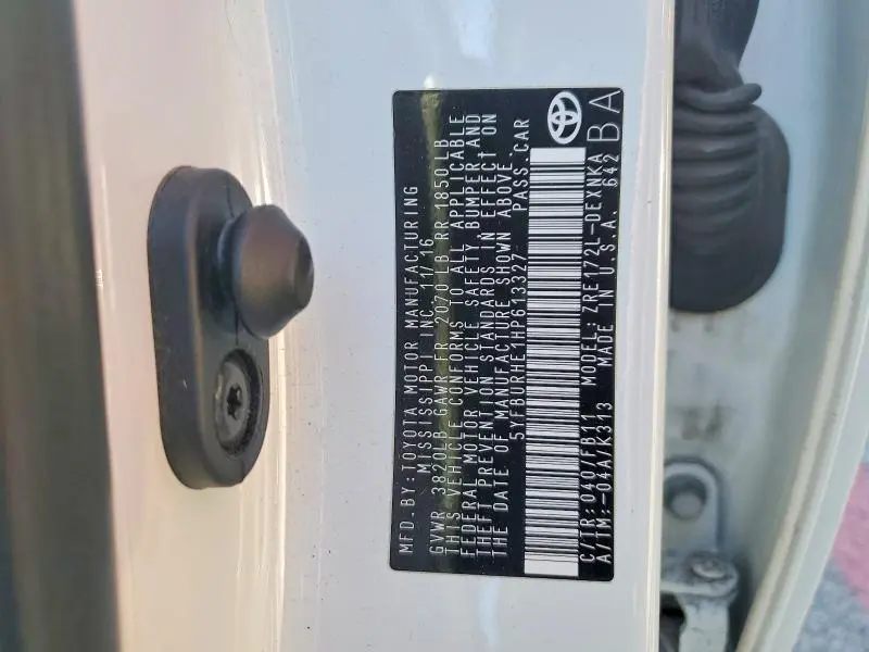 2017 TOYOTA COROLLA L  