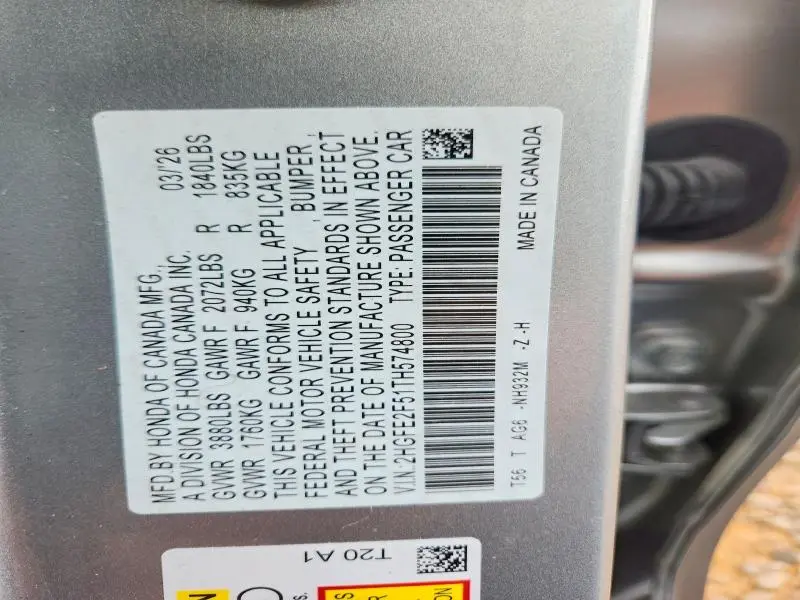 2026 HONDA CIVIC SPORT  