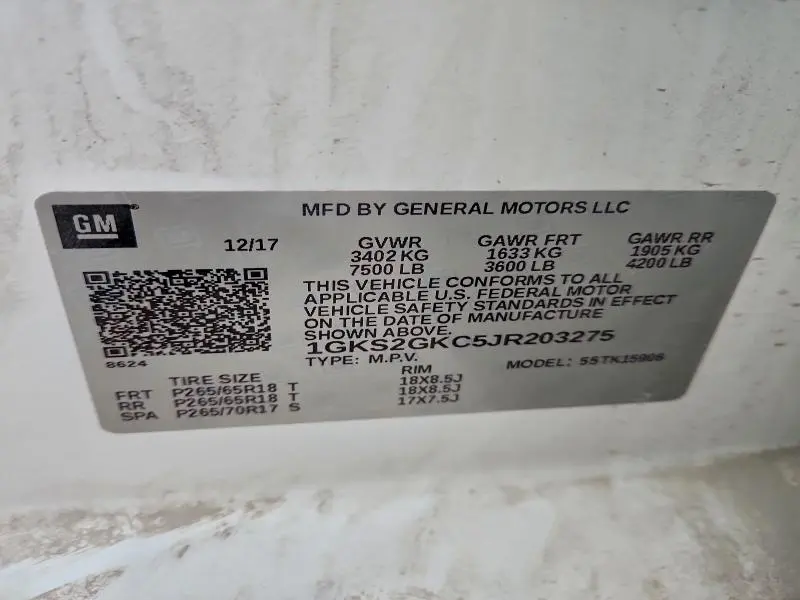 2018 GMC YUKON XL K1500 SLT  