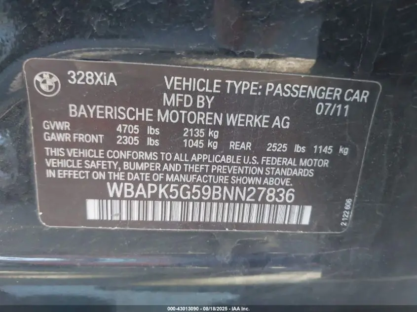 2011 BMW 328I XDRIVE