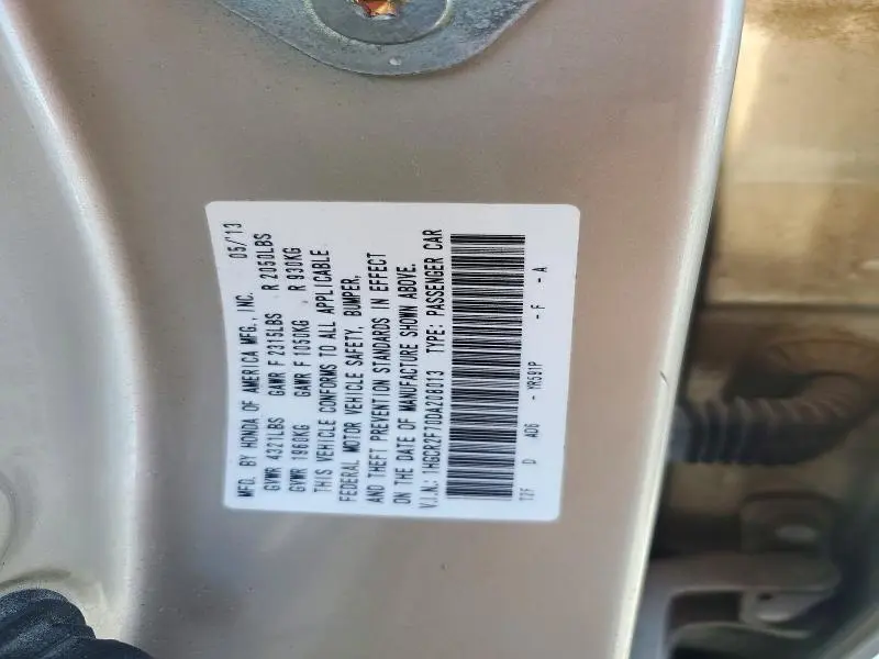 2013 HONDA ACCORD EX  