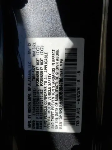 2013 HONDA ODYSSEY EXL  