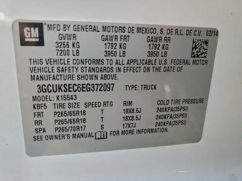 2014 CHEVROLET SILVERADO K1500 LTZ  