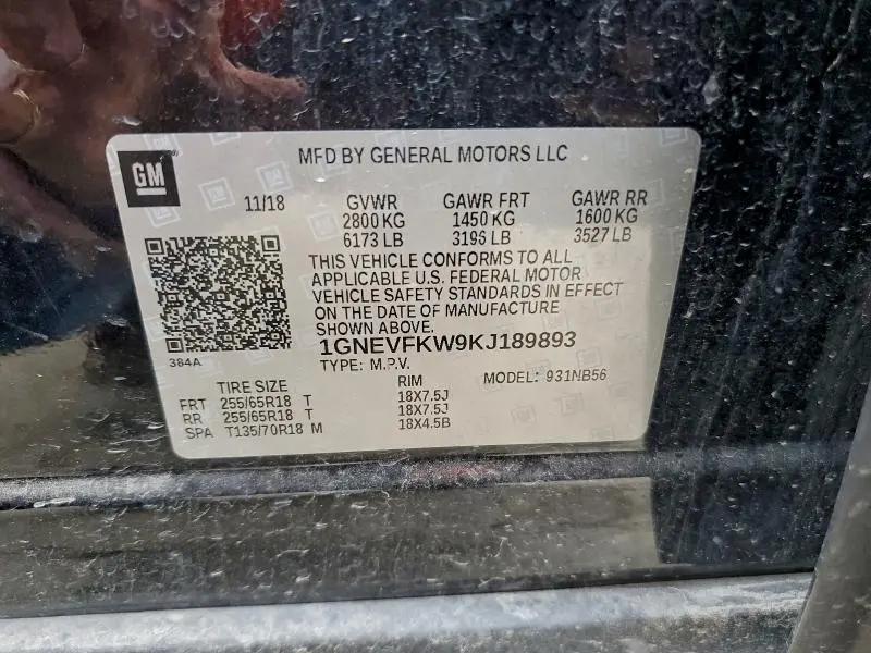 2019 CHEVROLET TRAVERSE LS  