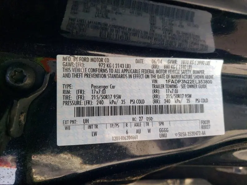 2014 FORD FOCUS TITANIUM  