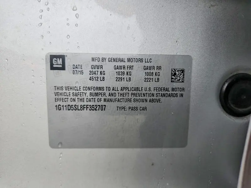2015 CHEVROLET MALIBU 2LT  