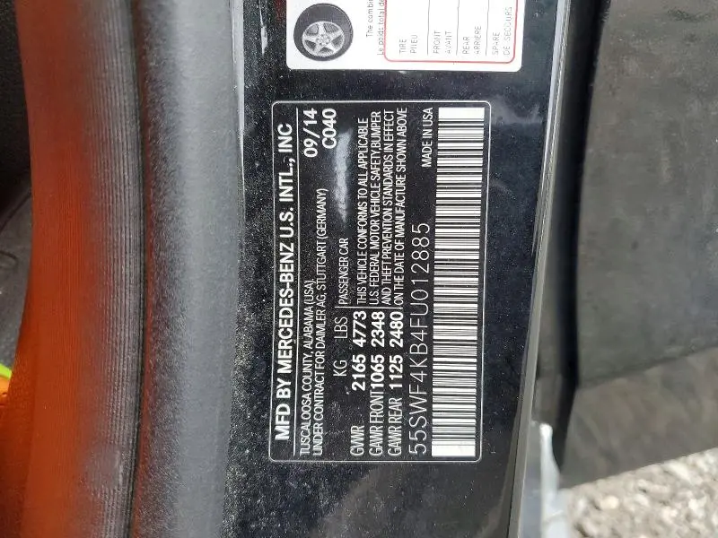 2015 MERCEDES-BENZ C 300 4MATIC  