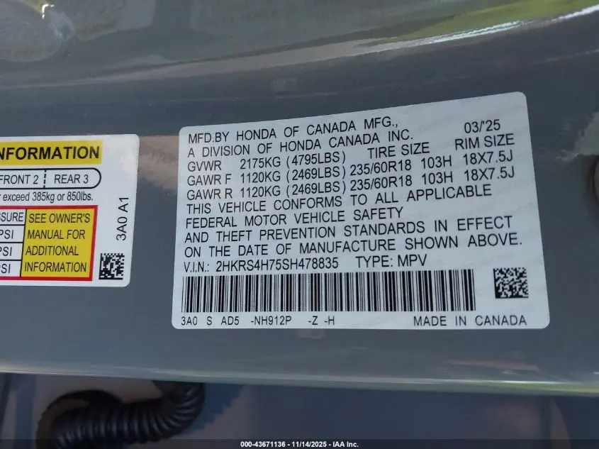 2025 HONDA CR-V EX-L AWD