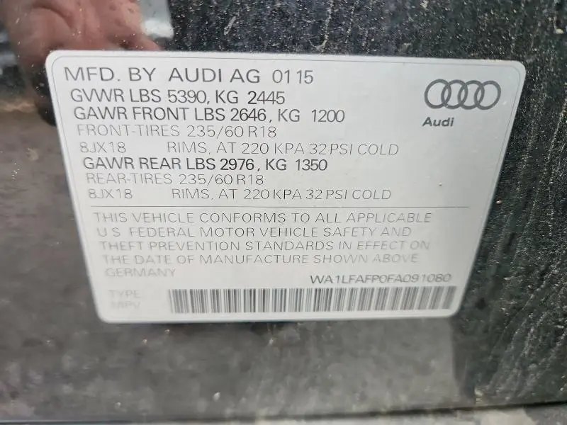 2015 AUDI Q5 PREMIUM PLUS  