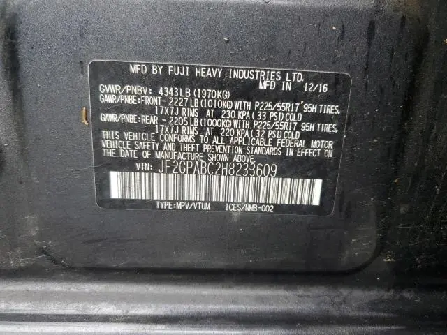 2017 SUBARU CROSSTREK PREMIUM  