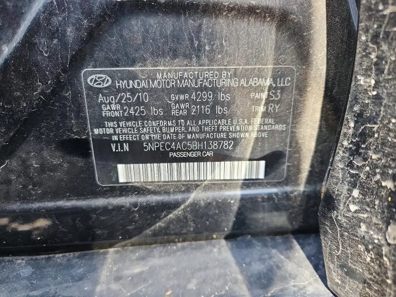 2011 HYUNDAI SONATA LIMITED  