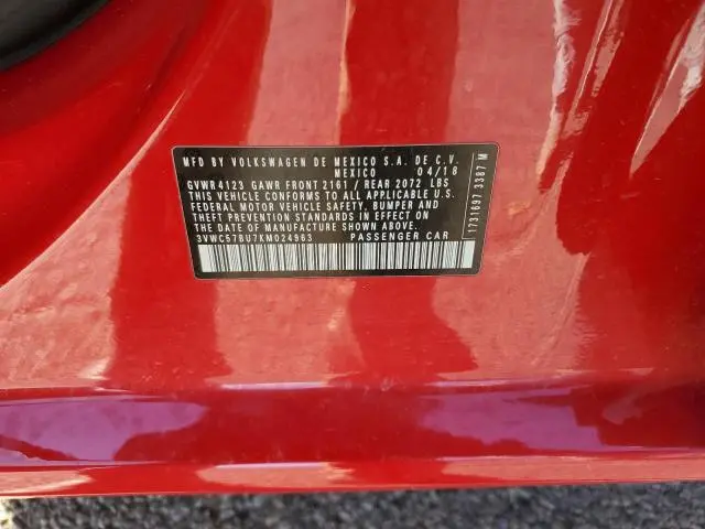 2019 VOLKSWAGEN JETTA S  