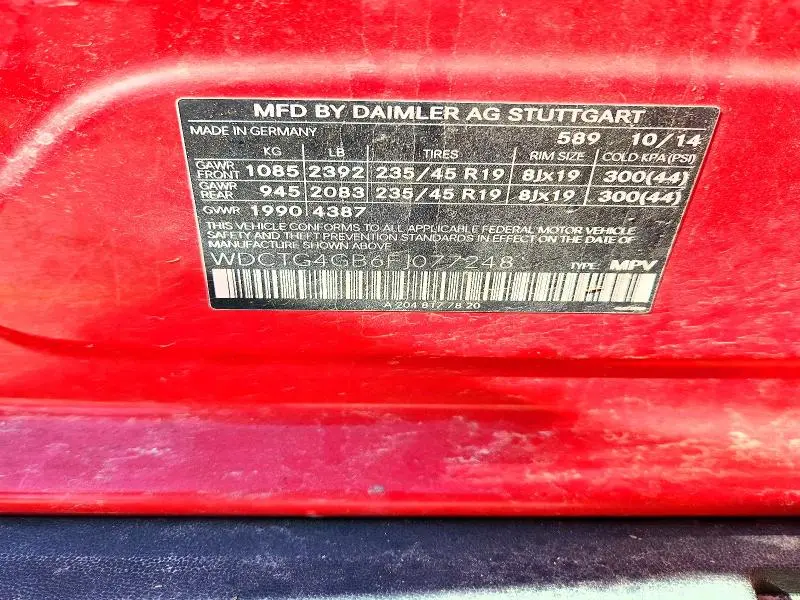 2015 MERCEDES-BENZ GLA 250 4MATIC  