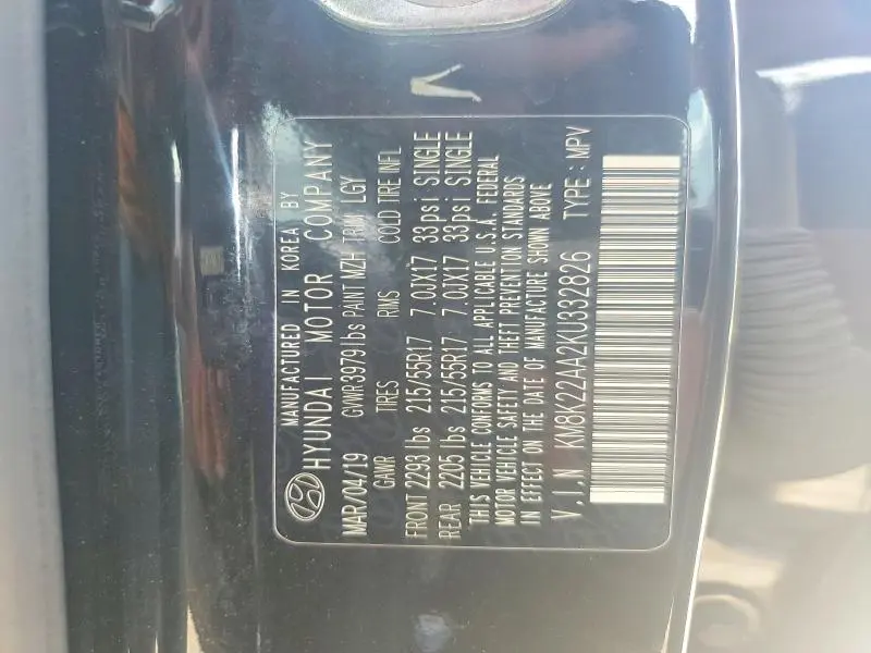 2019 HYUNDAI KONA SEL  