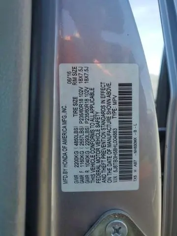 2017 ACURA RDX TECHNOLOGY  