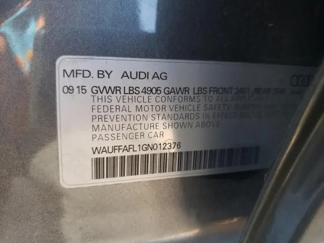 2016 AUDI A4 PREMIUM PLUS S-LINE  