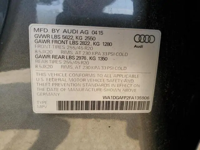 2015 AUDI Q5 PREMIUM PLUS