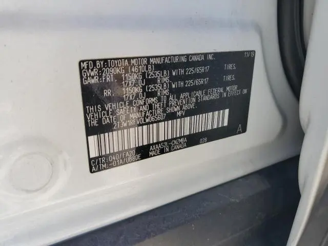 2020 TOYOTA RAV4 XLE  