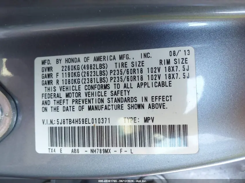 2014 ACURA RDX  