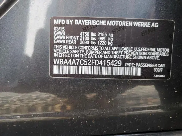 2015 BMW 428 XI GRAN COUPE  