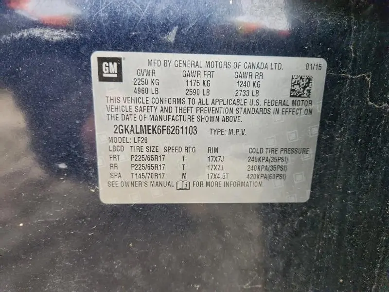 2015 GMC TERRAIN SLE  