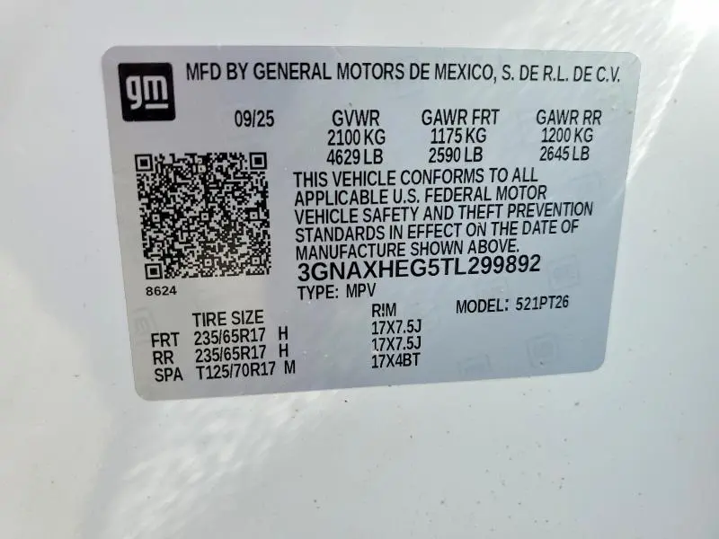 2026 CHEVROLET EQUINOX LT  