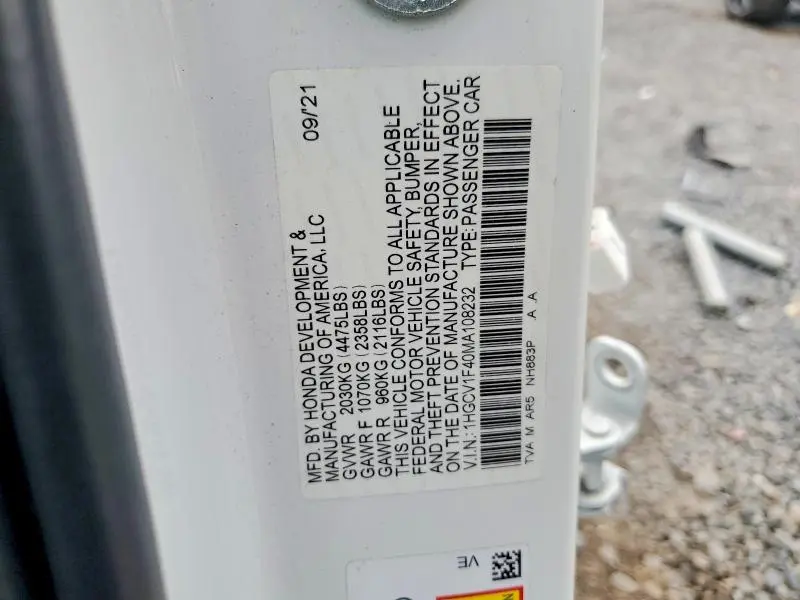 2021 HONDA ACCORD SPORT SE  