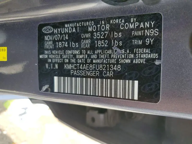 2015 HYUNDAI ACCENT GLS  