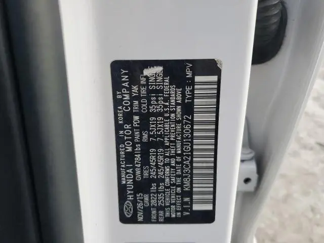 2016 HYUNDAI TUCSON LIMITED  