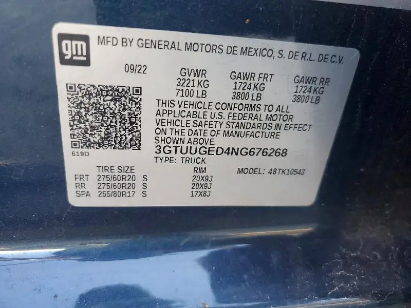 2022 GMC SIERRA K1500 DENALI  