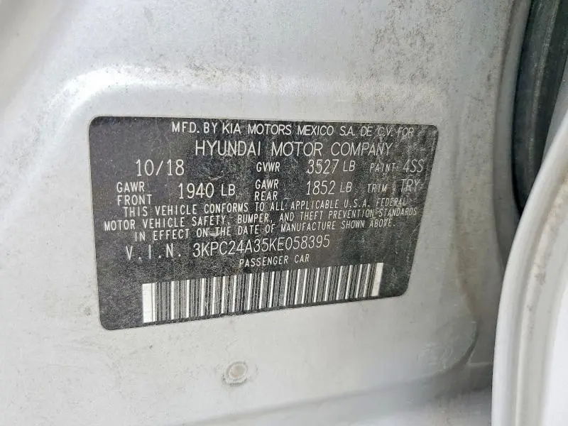 2019 HYUNDAI ACCENT SE  