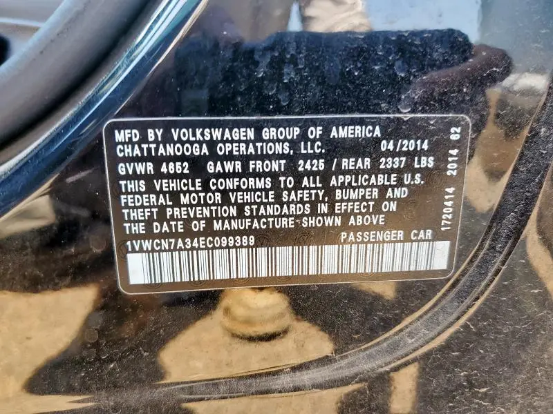2014 VOLKSWAGEN PASSAT SEL  
